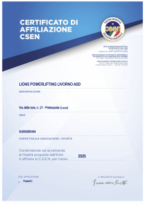 2025 Certificate